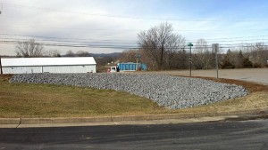 The bank on this commercial property required erosion control.