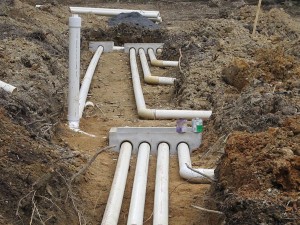 Septic system instal.