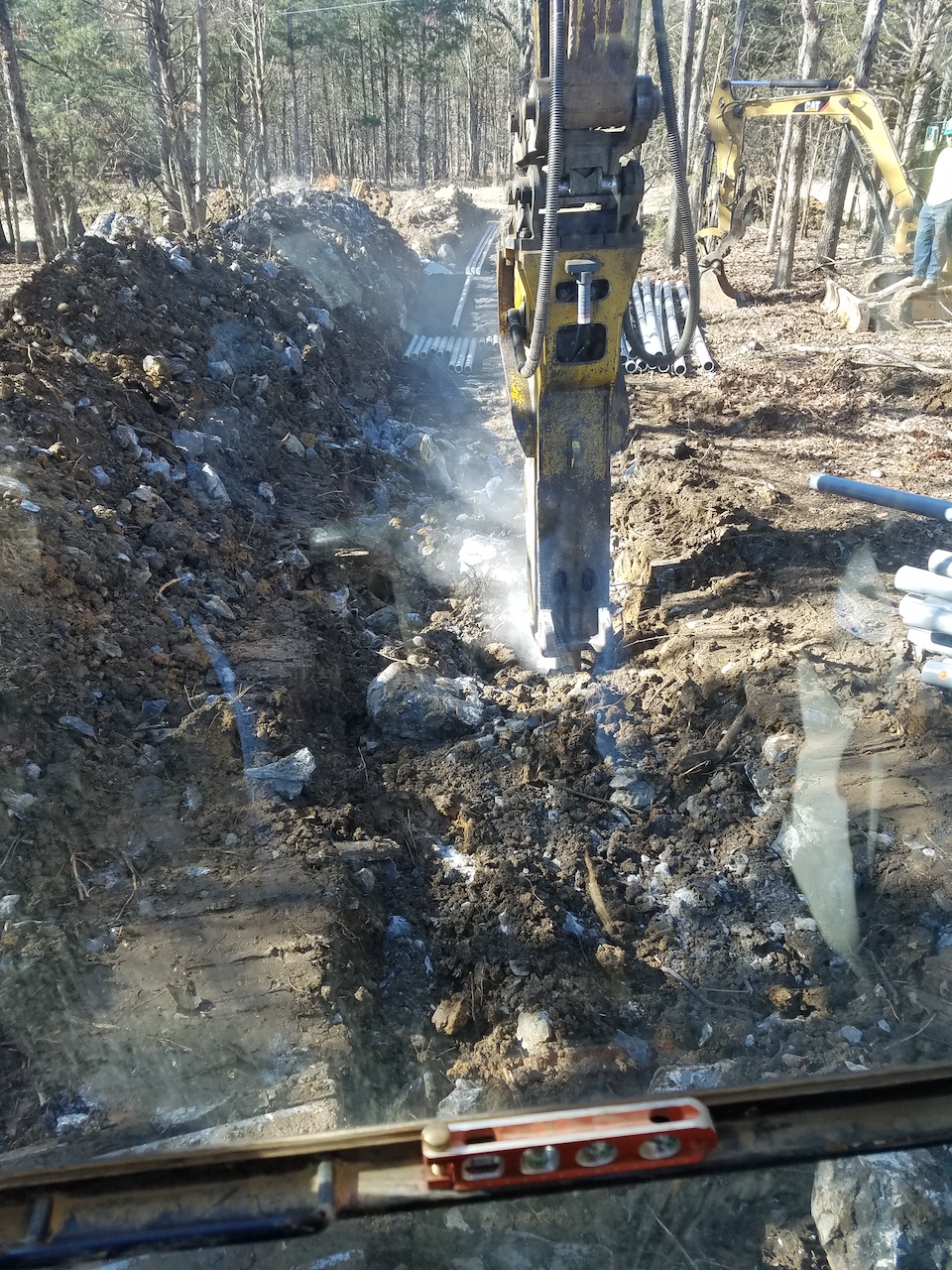 Foundation excavation.